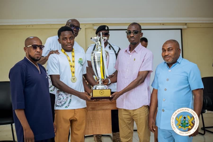 OKESS students celebrating at the 2026 Ashanti Regional Inter-School Milo Games